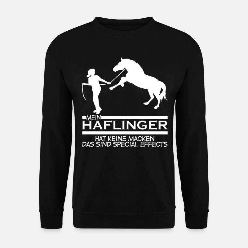 Haflinger Spruch Reiten Reiter Pferde - Unisex Pullover - Schwarz