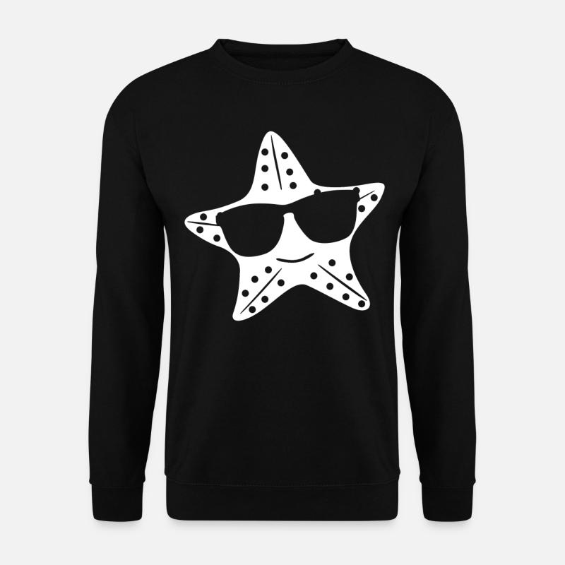 Starfish with sunglasses - Unisex Sweatshirt - black