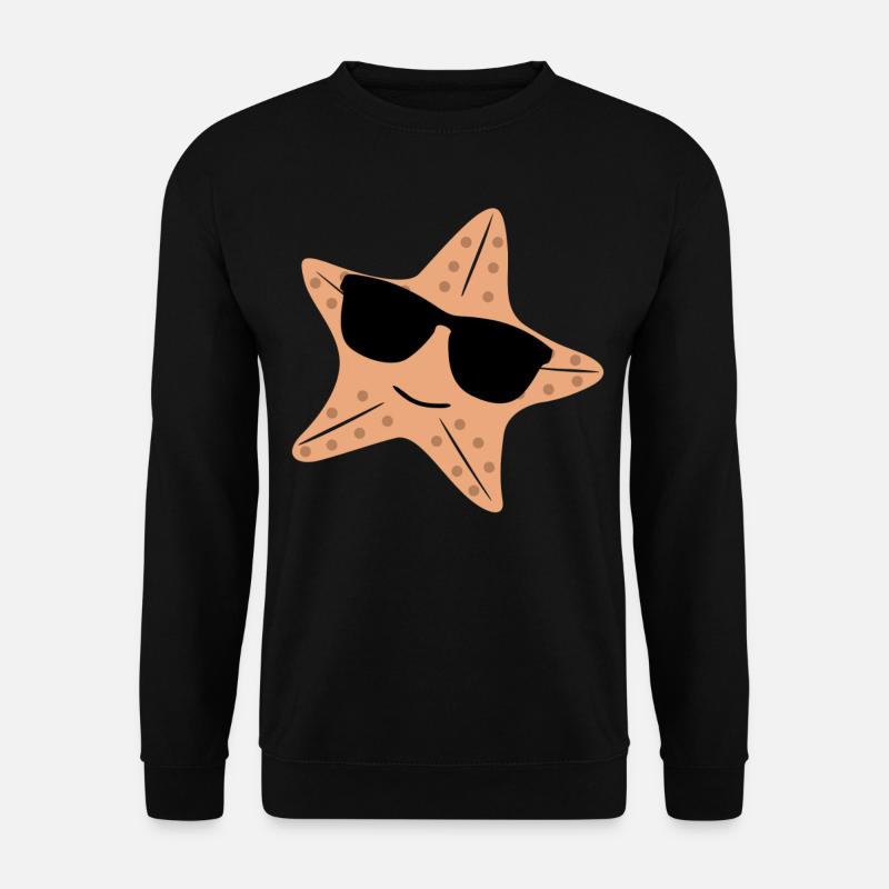 Starfish with sunglasses Starfish - Unisex Sweatshirt - black
