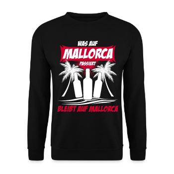 Mallorca Party Saufen Urlaub Palma - Unisex Pullover - Schwarz - Vorne - Alina (178cm) & Michal (187cm)