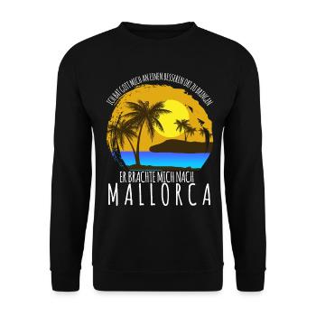 Majorca Party Holidays Palma - Unisex Sweatshirt - black - Front - Alina (178cm) & Michal (187cm)