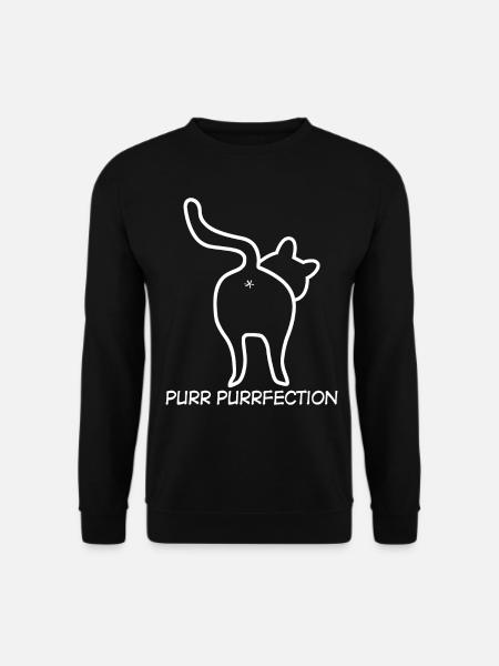 Cat Saying Cat - Unisex Sweatshirt - black
