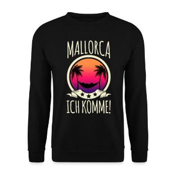 Mallorca Urlaub auf Palma - Unisex Pullover - Schwarz - Vorne - Alina (178cm) & Michal (187cm)