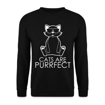 Drôle de blague de chat - Sweat-shirt Unisexe - noir - Devant - Alina (178cm) & Michal (187cm)