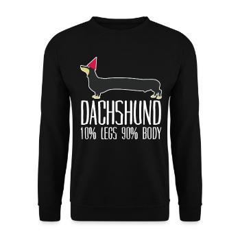 Dachshund Dachshund Club - Sweat-shirt Unisexe - noir - Devant - Alina (178cm) & Michal (187cm)