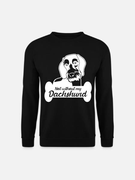 Dachshund Hundeknochen Dackelclub - Unisex Pullover - Schwarz