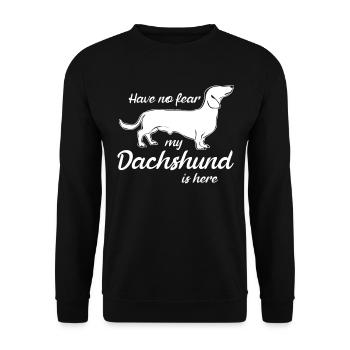 Dachshund drôle de club teckel - Sweat-shirt Unisexe - noir - Devant - Alina (178cm) & Michal (187cm)