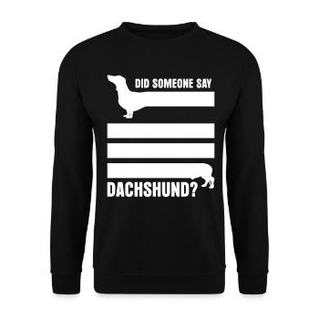Dachshund - Unisex Pullover - Schwarz - Vorne - Alina (178cm) & Michal (187cm)