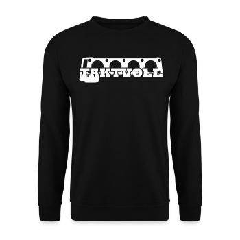 Tuner Hubraum Benzin Diesel Tuning - Unisex Pullover - Schwarz - Vorne - Alina (178cm) & Michal (187cm)