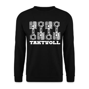 Tuner Motor Benzin Diesel Tuning - Unisex Pullover - Schwarz - Vorne - Alina (178cm) & Michal (187cm)