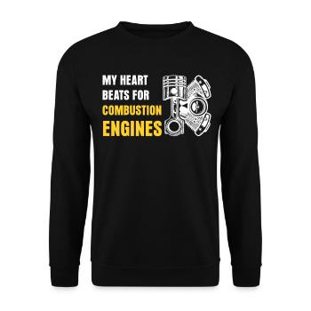 Mechaniker Tuner Benzin Diesel Tuning - Unisex Pullover - Schwarz - Vorne - Alina (178cm) & Michal (187cm)