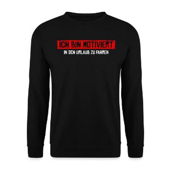 Urlaub Arbeit Sommerurlaub - Unisex Pullover - Schwarz - Vorne - Alina (178cm) & Michal (187cm)