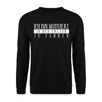 Urlaub Arbeit Sommerurlaub Strandurlaub - Unisex Pullover - Schwarz - Vorne - Alina (178cm) & Michal (187cm)