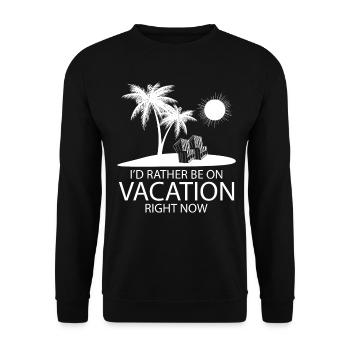 Vacances au lieu de travail Vacances d’été - Sweat-shirt Unisexe - noir - Devant - Alina (178cm) & Michal (187cm)