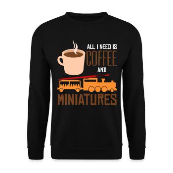 Model making railway model builder - Unisex Sweatshirt - black - Front - Alina (178cm) & Michal (187cm)