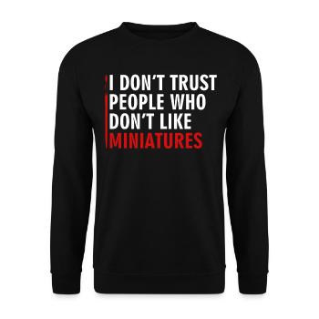 Model making brush model maker - Unisex Sweatshirt - black - Front - Alina (178cm) & Michal (187cm)