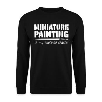 Model Maker Brush Model Making - Unisex Sweatshirt - black - Front - Alina (178cm) & Michal (187cm)