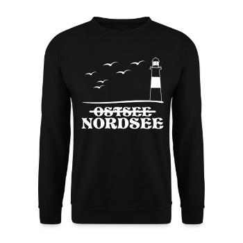 Nordsee Küste Strand Nordseeküste - Unisex Pullover - Schwarz - Vorne - Alina (178cm) & Michal (187cm)