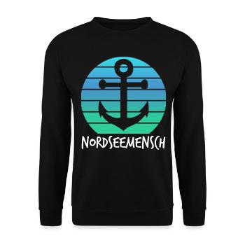 Nordsee Küste Nordseemensch Nordseeküste - Unisex Pullover - Schwarz - Vorne - Alina (178cm) & Michal (187cm)