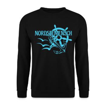 Nordsee Norddeutschland Nordseeküste - Unisex Pullover - Schwarz - Vorne - Alina (178cm) & Michal (187cm)