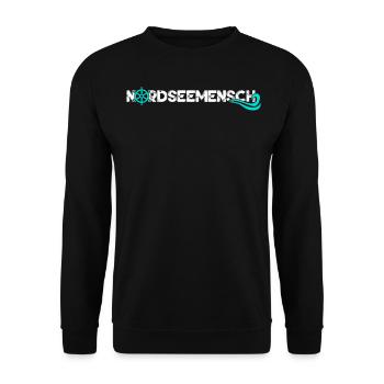 Nordsee Nordseemensch Küste Nordseeküste - Unisex Pullover - Schwarz - Vorne - Alina (178cm) & Michal (187cm)