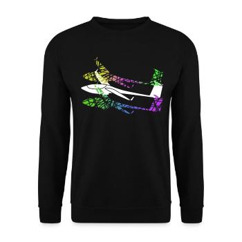 Planeur Planeur Planeur Planeur - Sweat-shirt Unisexe - noir - Devant - Alina (178cm) & Michal (187cm)