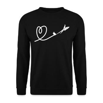 Pilote de planeur cardiaque - Sweat-shirt Unisexe - noir - Devant - Alina (178cm) & Michal (187cm)