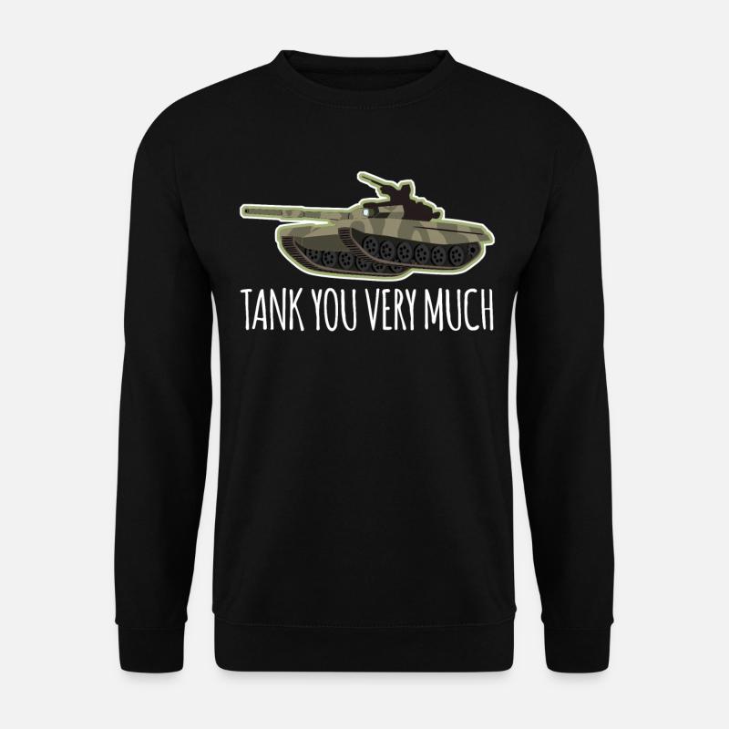 Panzer Spruch Kampfpanzer Panzerfahrer - Unisex Pullover - Schwarz