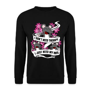 Rat Rat Owner Rats - Unisex Sweatshirt - black - Front - Alina (178cm) & Michal (187cm)