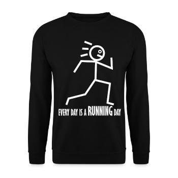 Laufen Sprinten Laufsport - Unisex Pullover - Schwarz - Vorne - Alina (178cm) & Michal (187cm)
