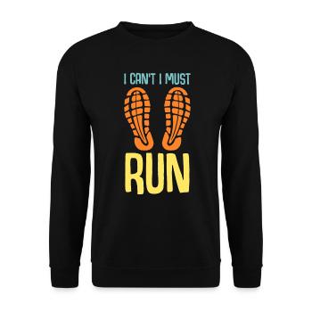 Running Shoes Running Sports - Unisex Sweatshirt - black - Front - Alina (178cm) & Michal (187cm)