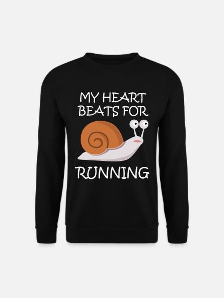 Running, Sprinting, Snail, Running - Unisex Sweatshirt - black