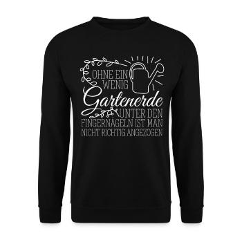 Garten Galabau Galabauer Gärtner - Unisex Pullover - Schwarz - Vorne - Alina (178cm) & Michal (187cm)