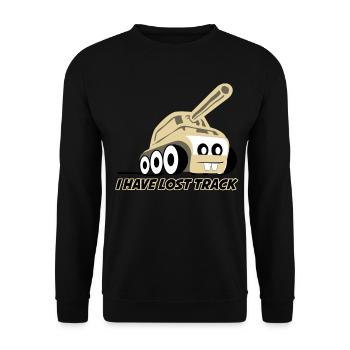 Panzer Kampfpanzer lustig Panzerkette - Unisex Pullover - Schwarz - Vorne - Alina (178cm) & Michal (187cm)