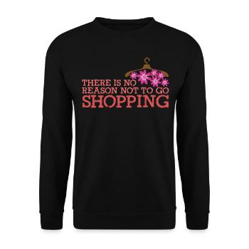 Shopping Hangers Shopping - Unisex Sweatshirt - black - Front - Alina (178cm) & Michal (187cm)