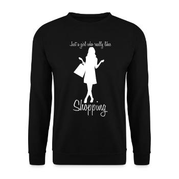 Shopping Aller shopping - Sweat-shirt Unisexe - noir - Devant - Alina (178cm) & Michal (187cm)