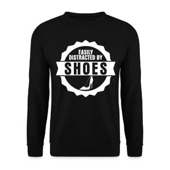 Shopping Shoes High Heels Shopping - Unisex Sweatshirt - black - Front - Alina (178cm) & Michal (187cm)