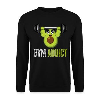 Bodybuilder Gym Fitness Strongman - Sweat-shirt Unisexe - noir - Devant - Alina (178cm) & Michal (187cm)