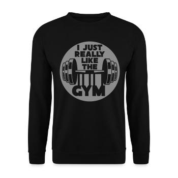 Dumbbell Fitness Strongman Bodybuilder - Sweat-shirt Unisexe - noir - Devant - Alina (178cm) & Michal (187cm)