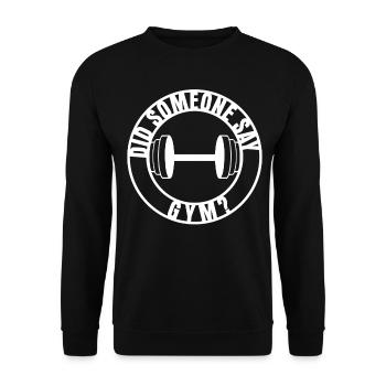Fitness Sport Workout Gym - Unisex Sweatshirt - black - Front - Alina (178cm) & Michal (187cm)
