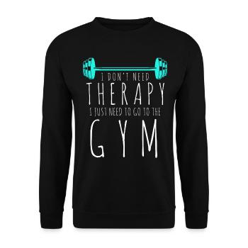 Fitness Sport Gym Entraînement Musculation - Sweat-shirt Unisexe - noir - Devant - Alina (178cm) & Michal (187cm)