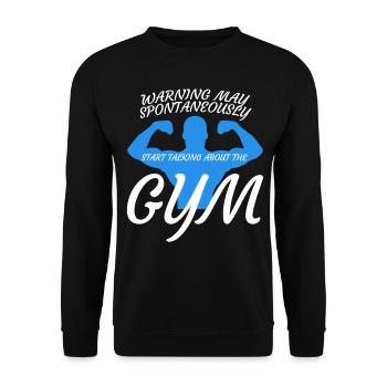 Gym Workout Musculation Fitness Sport - Sweat-shirt Unisexe - noir - Devant - Alina (178cm) & Michal (187cm)