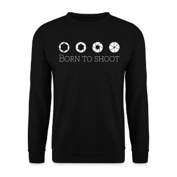 Photographer Camera Photos Photographers - Unisex Sweatshirt - black - Front - Alina (178cm) & Michal (187cm)