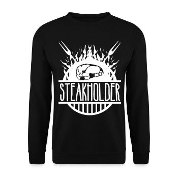 Steak grillé Grill Steaks grillés - Sweat-shirt Unisexe - noir - Devant - Alina (178cm) & Michal (187cm)