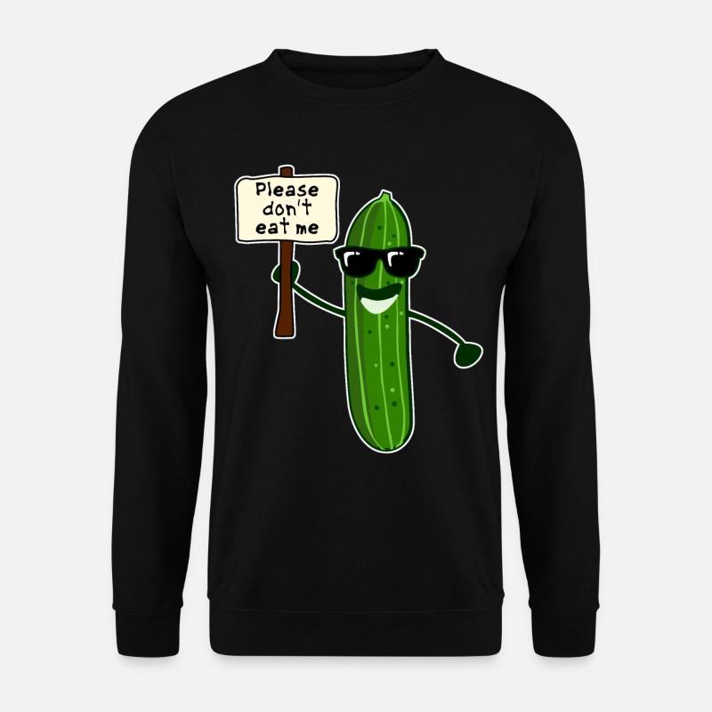 Cucumber with sunglasses Cucumbers - Unisex Sweatshirt - black