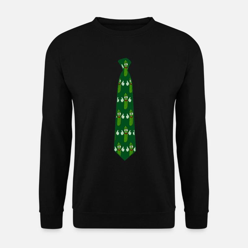 Cucumber tie with cucumber - Unisex Sweatshirt - black