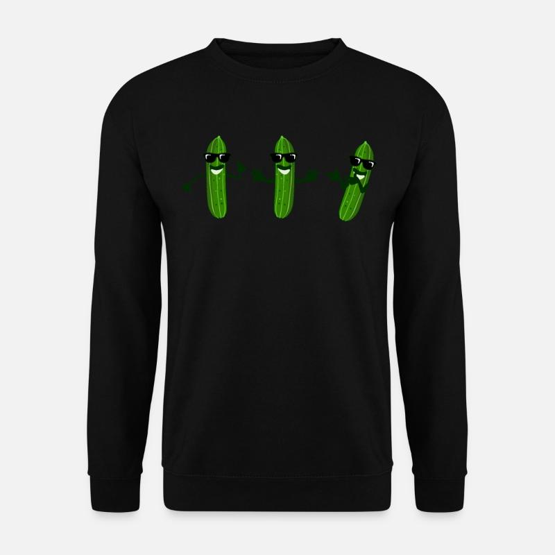 Cucumbers with sunglasses cucumber - Unisex Sweatshirt - black