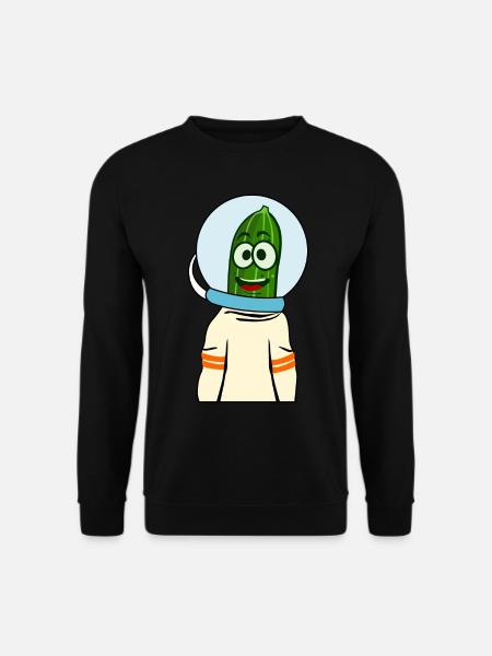 Gurke im Weltraum Astronauten Gurken - Unisex Pullover - Schwarz
