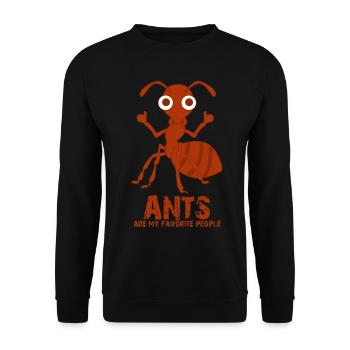 Fourmis avec fourmi pouce levé - Sweat-shirt Unisexe - noir - Devant - Alina (178cm) & Michal (187cm)