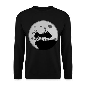 Fourmi devant la lune Fourmis - Sweat-shirt Unisexe - noir - Devant - Alina (178cm) & Michal (187cm)